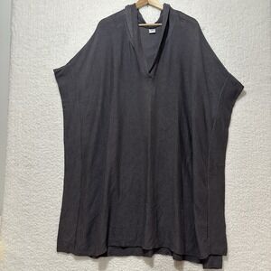 Theory Imara New Cashcotton Brown Hoodie 75% Cotton 25% Cashmere One Size Poncho